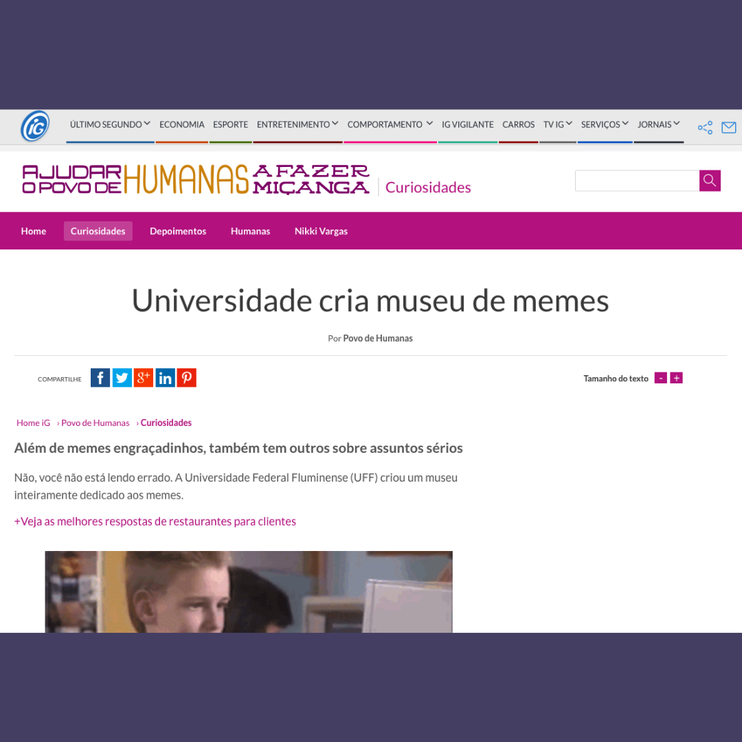 IG Ajudar o povo de humanas a fazer miçanga MUSEUdeMEMES